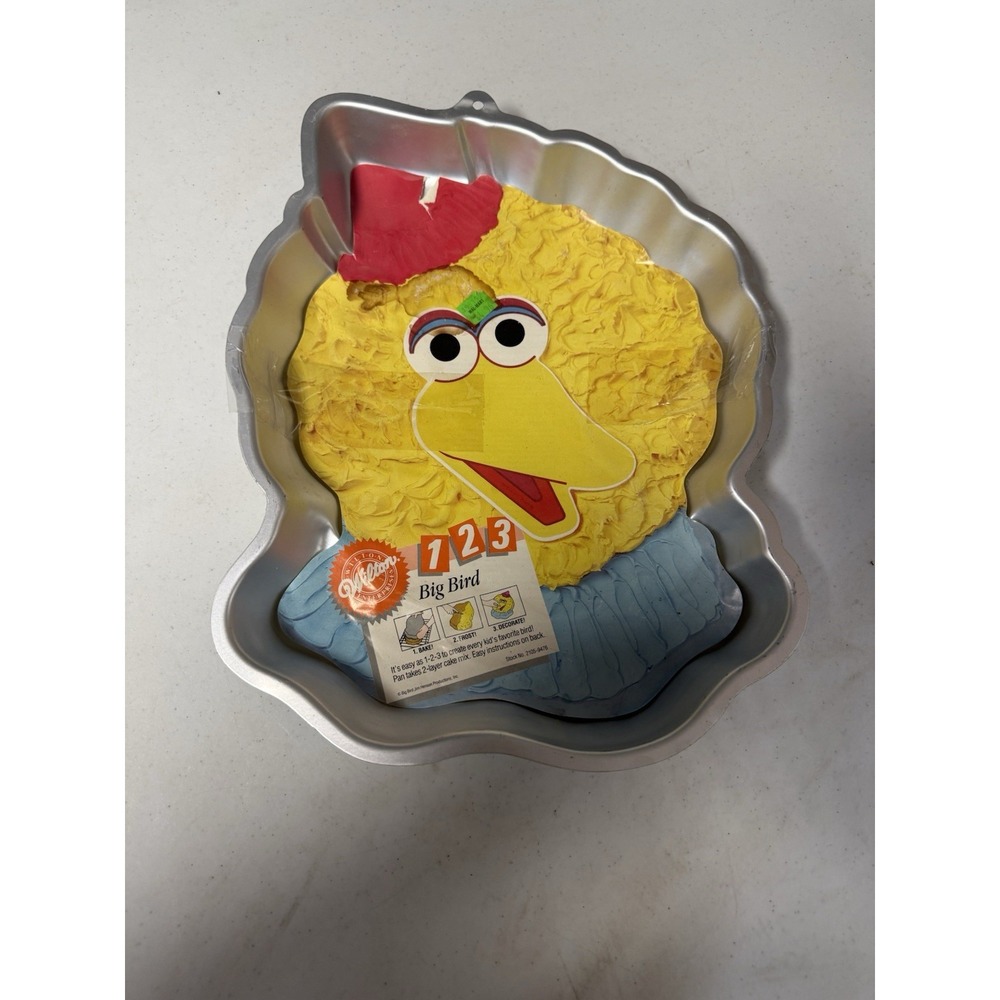 Vintage 80s Wilton Big Bird Cake Pan Sesame Street Baking Tin Mold